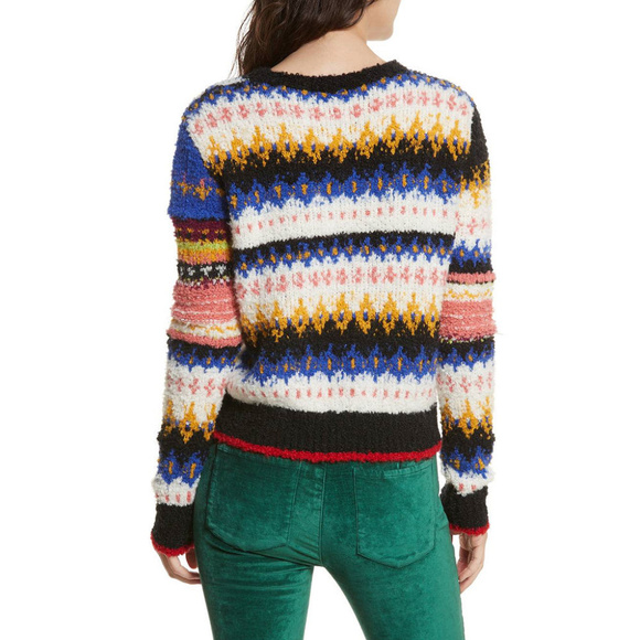 FREE PEOPLE Best Day Ever Alpaca Stripe Sweater S - Picture 3 of 8